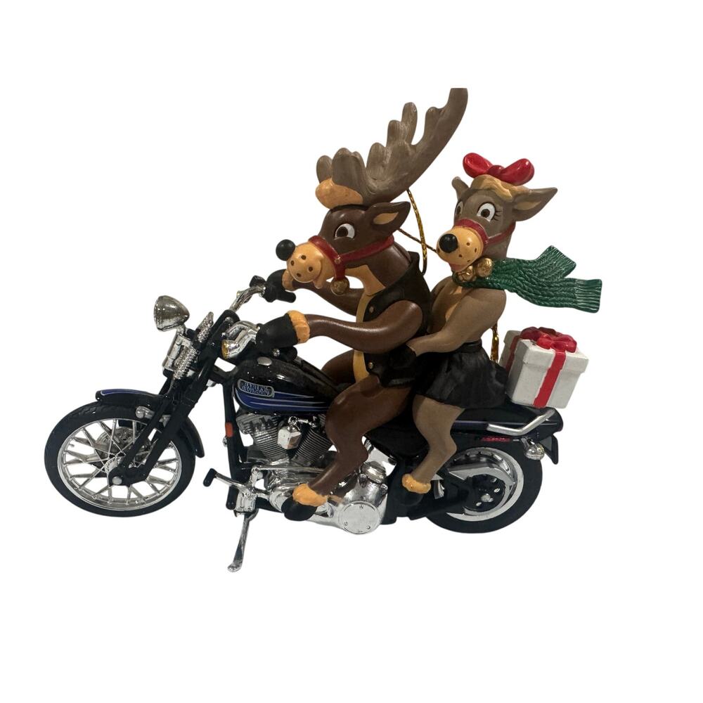 Harley Davidson Two For The Road Reindeer Ornament